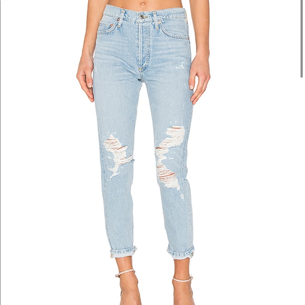 agolde Jamie high rise classic in Evermore